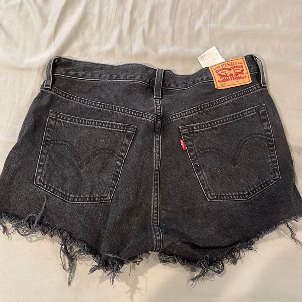 Black Levi Jean shorts